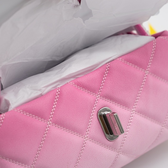 Marc Jacobs Mini Shoulder Bag Dual Pink Ombre Leather - Picture 9 of 10